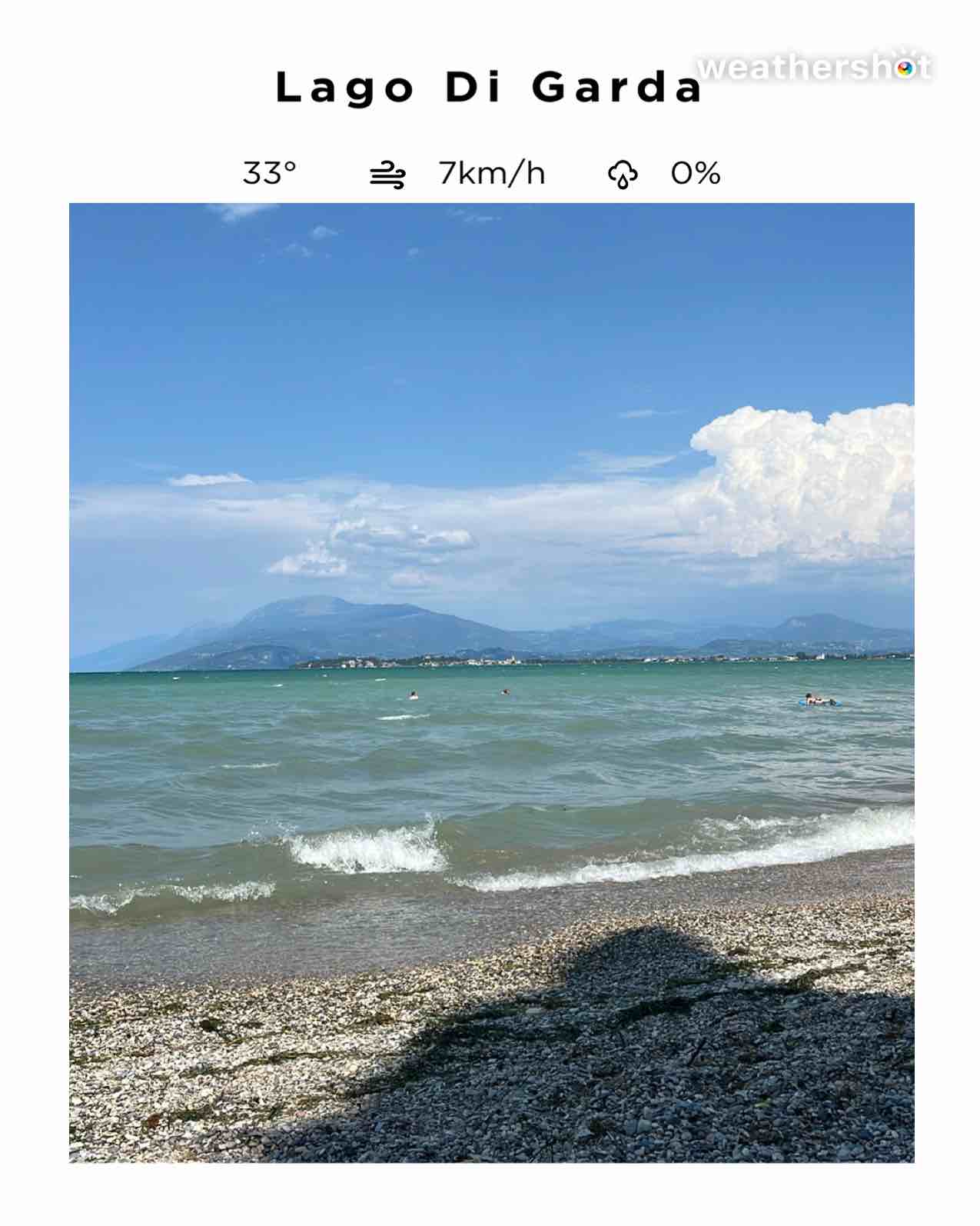 Weather in Province of Brescia, 33°C — August 7, 2026 (community photo)
