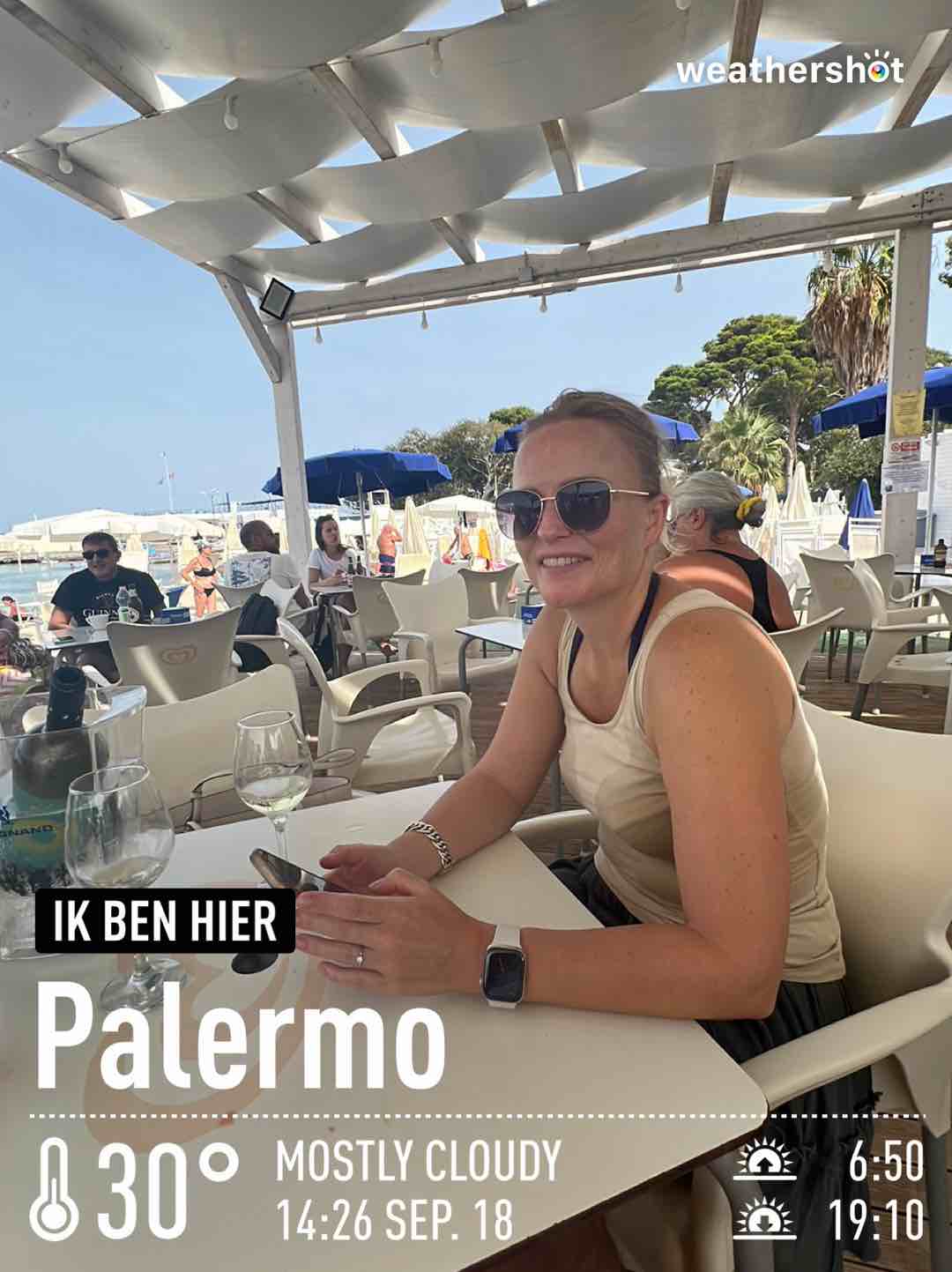 Weather in Palermo, 30°C — September 18, 2023 (community photo)