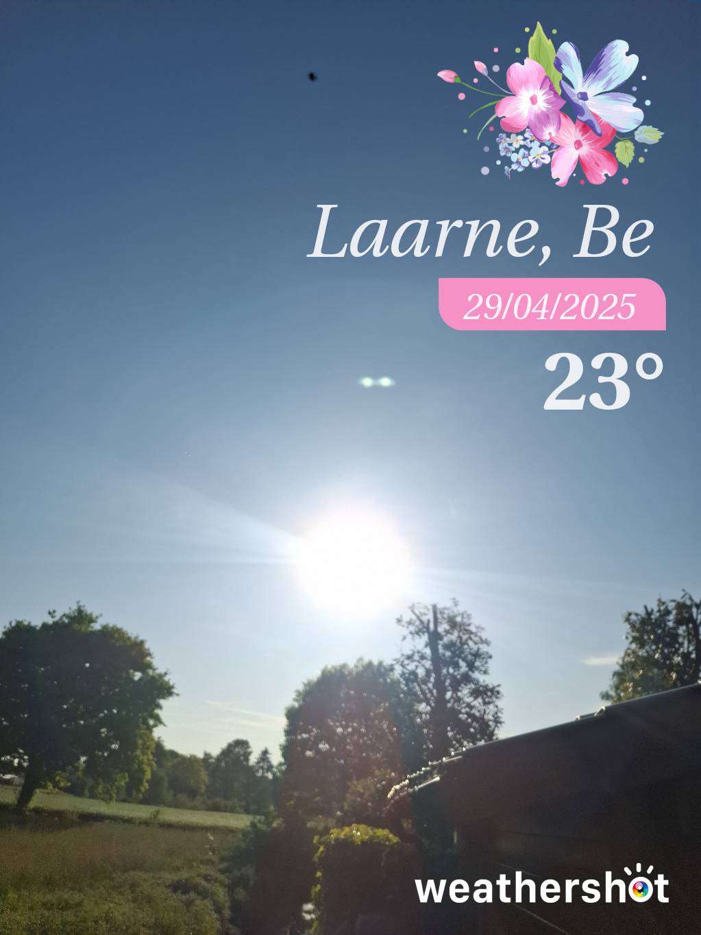Sunny weather in Laarne, 23°C — April 29, 2025 (community photo)