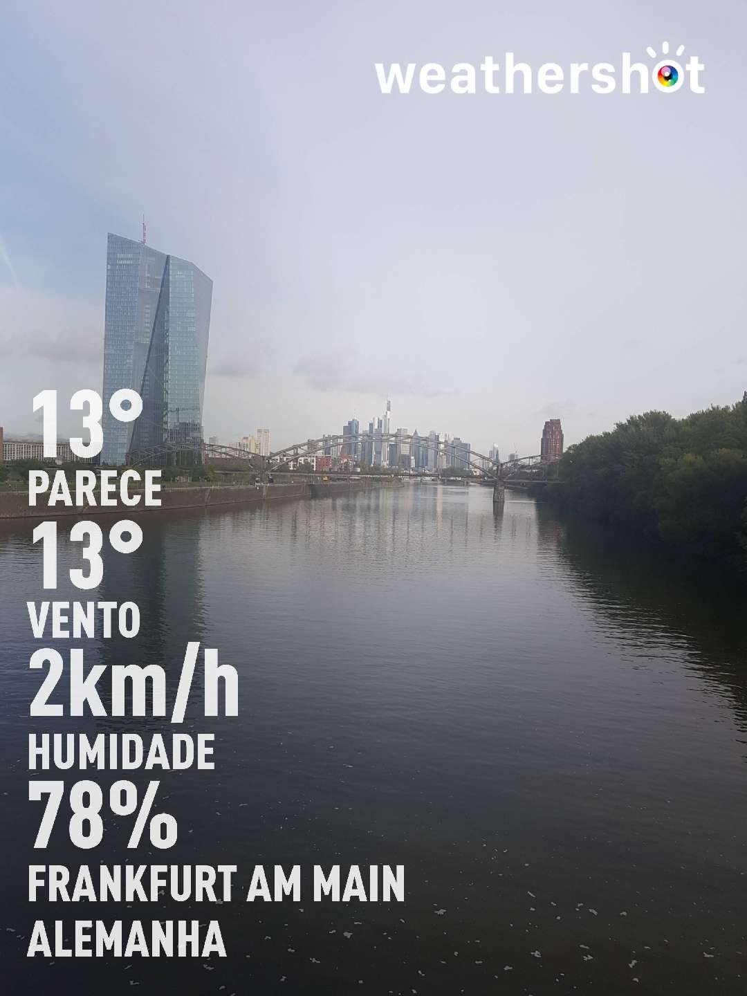 Cloudy weather in Frankfurt am Main, 13°C — September 28, 2021 (community photo)