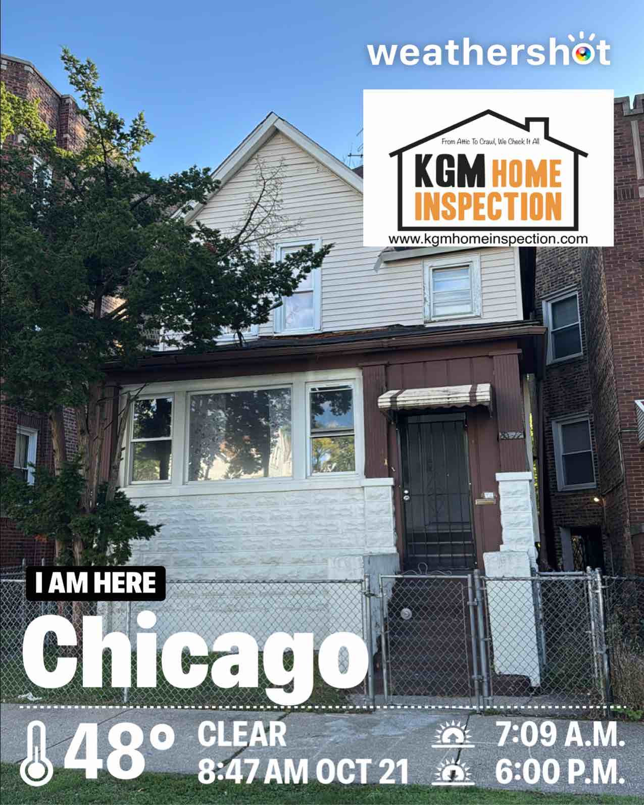 Weather in Chicago, 48°F — October 21, 2025 (community photo)