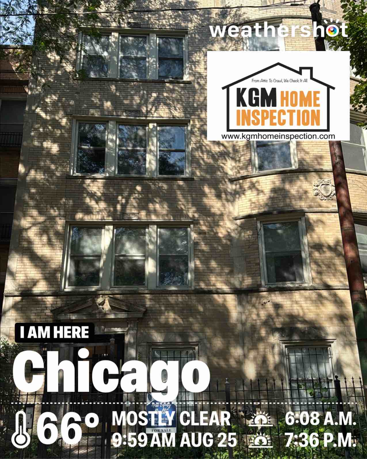 Weather in Chicago, 66°F — August 25, 2026 (community photo)