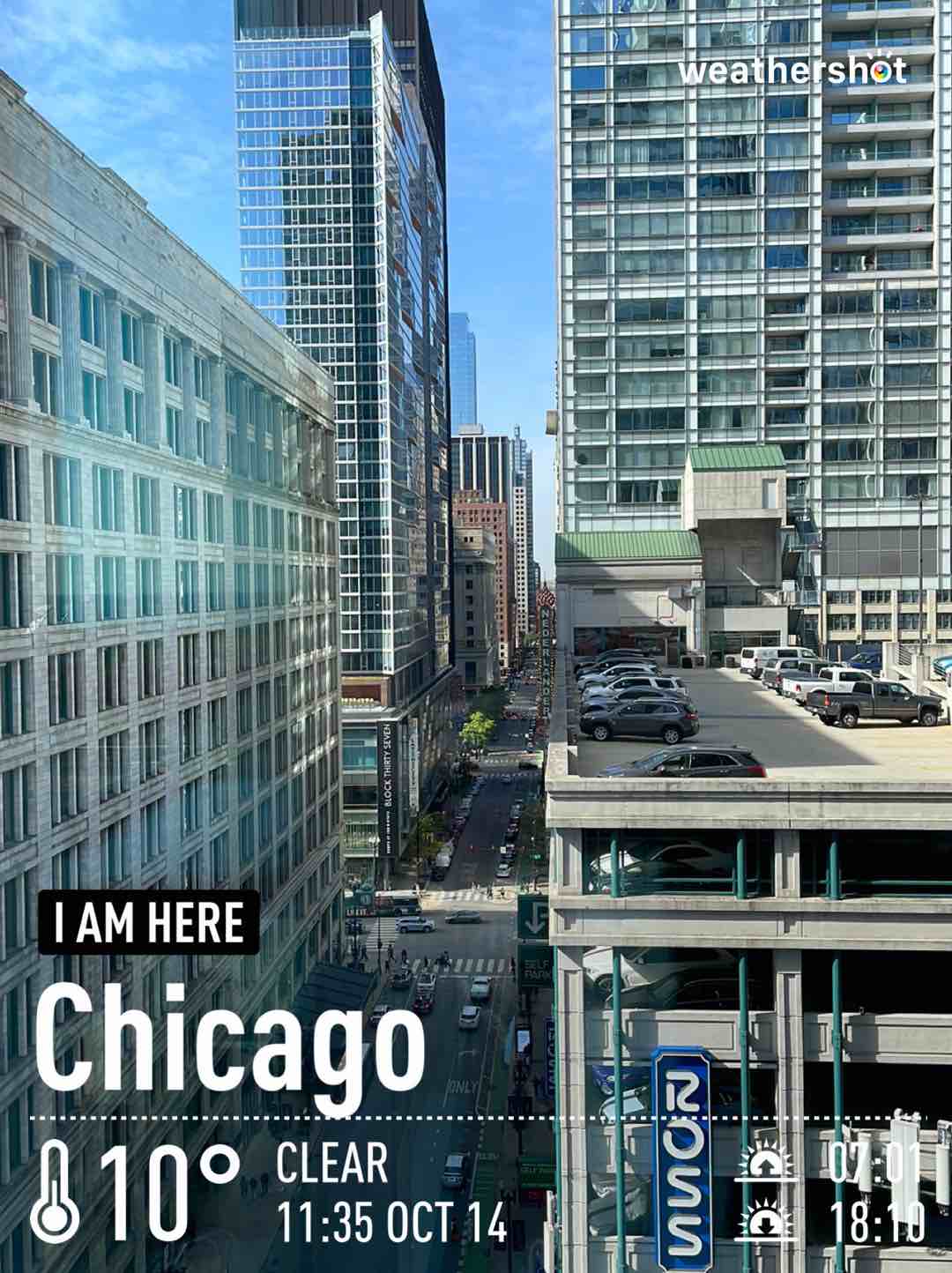 Weather in Chicago, 50°F — October 14, 2022 (community photo)