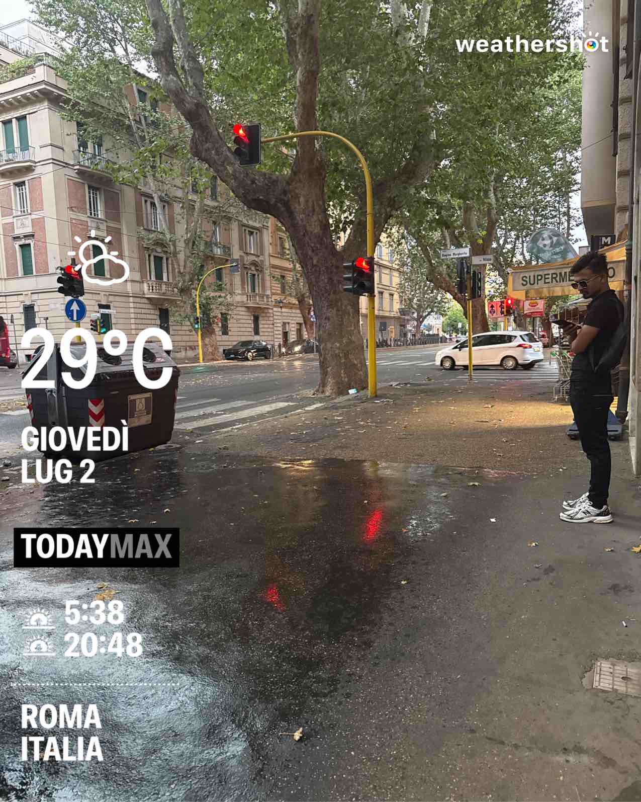 Partly cloudy weather in Roma, 22°C — July 2, 2026 (community photo)