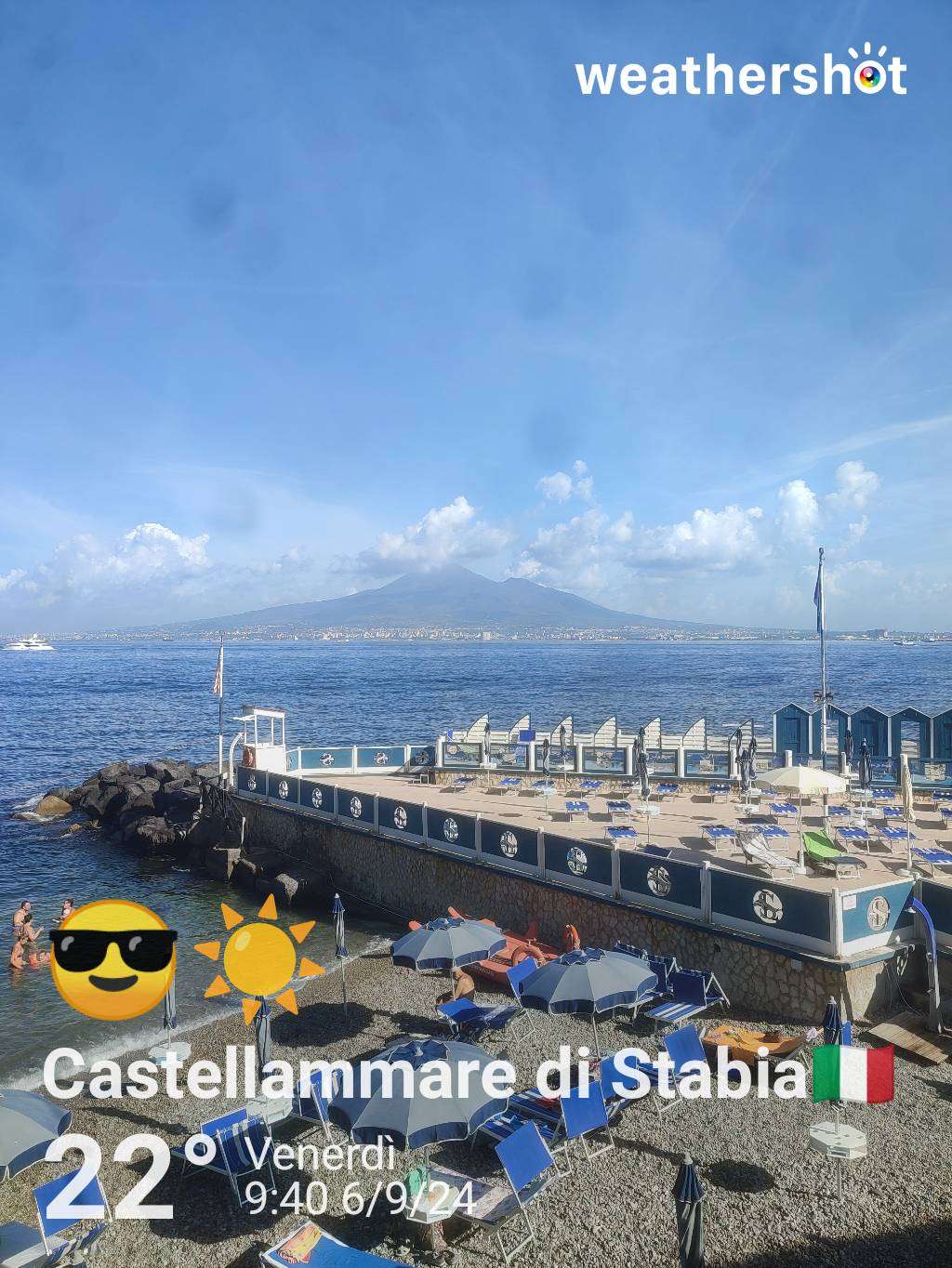 Clear weather in Castellammare di Stabia, 22°C — September 6, 2024 (community photo)