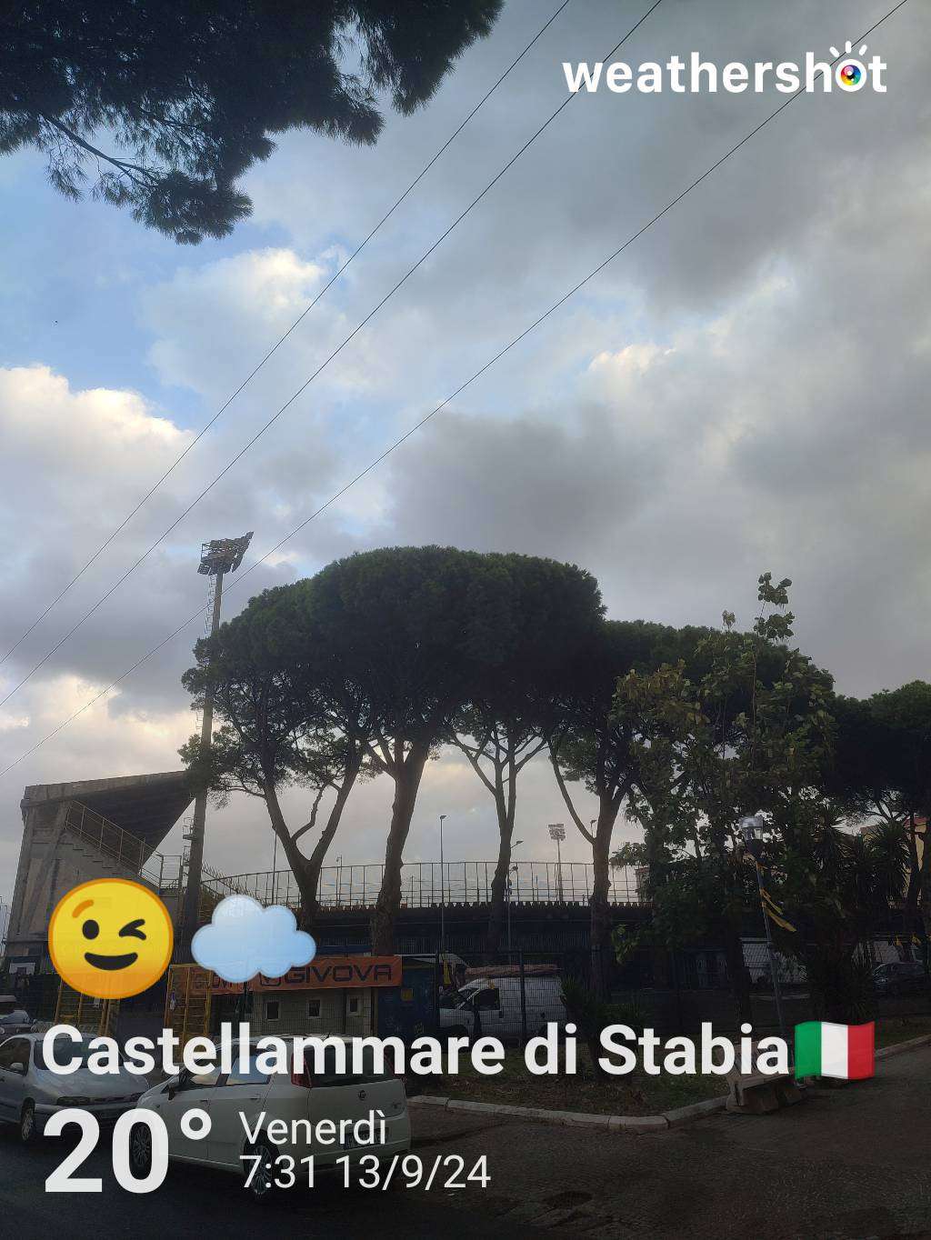 Cloudy weather in Castellammare di Stabia, 20°C — September 13, 2024 (community photo)