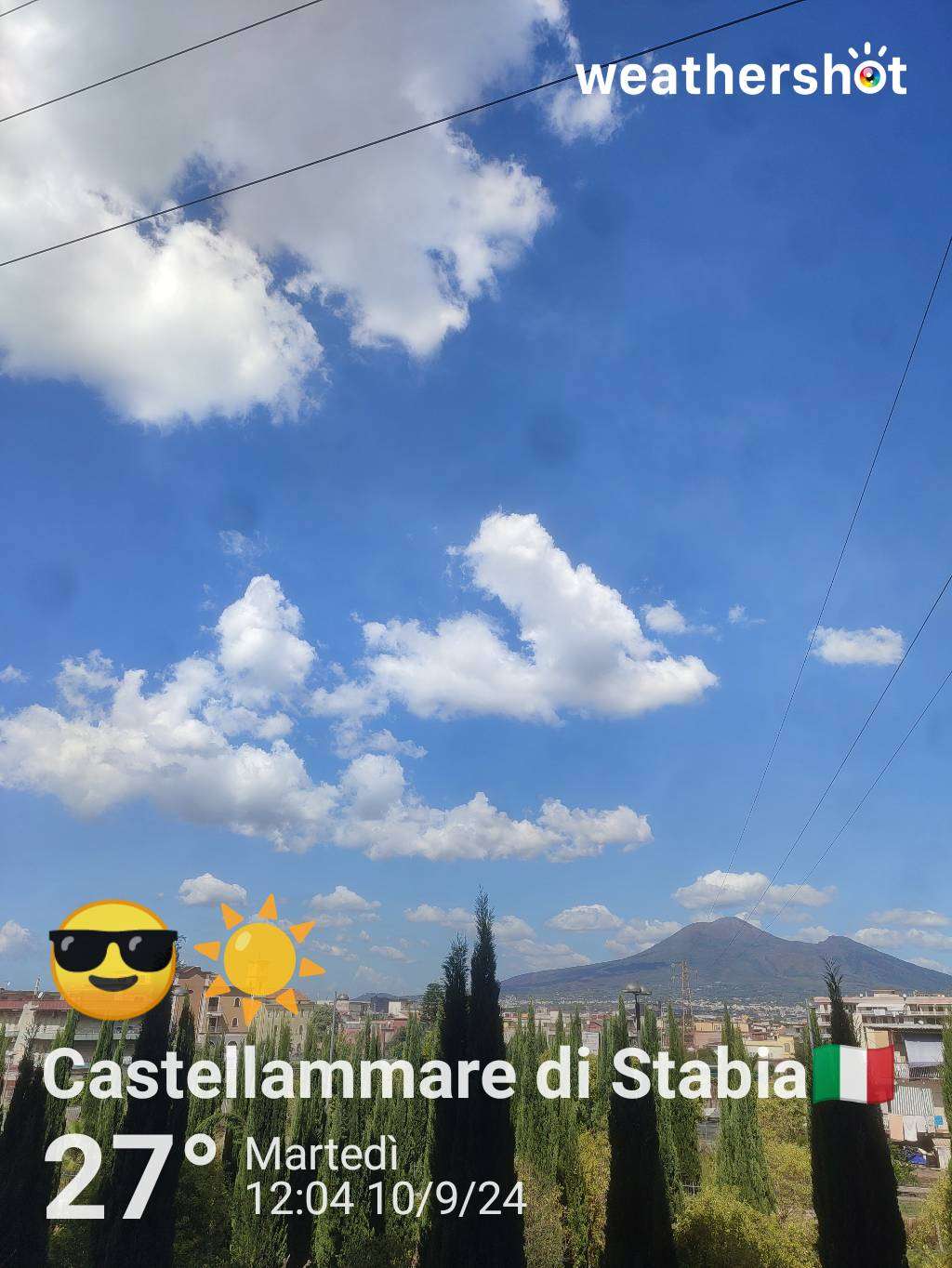 Clear weather in Castellammare di Stabia, 27°C — September 10, 2024 (community photo)