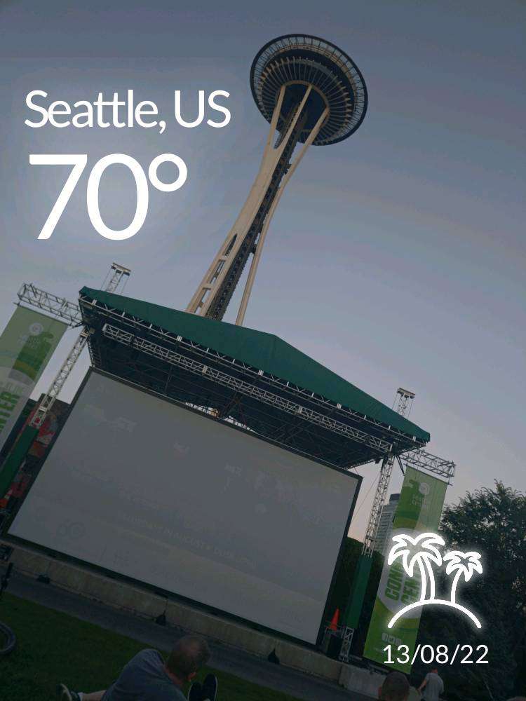 Sunny weather in Seattle, 70°F — August 13, 2022 (community photo)