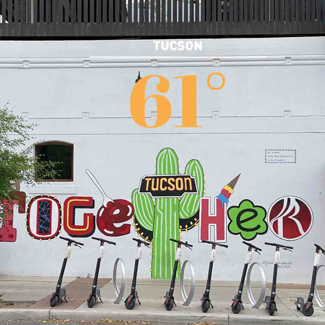 Partly cloudy weather in Tucson, 61°F — April 28, 2021 (community photo)