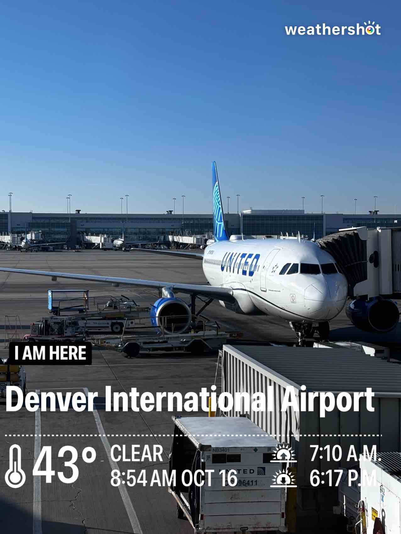 Weather in Denver, 43°F — October 16, 2024 (community photo)