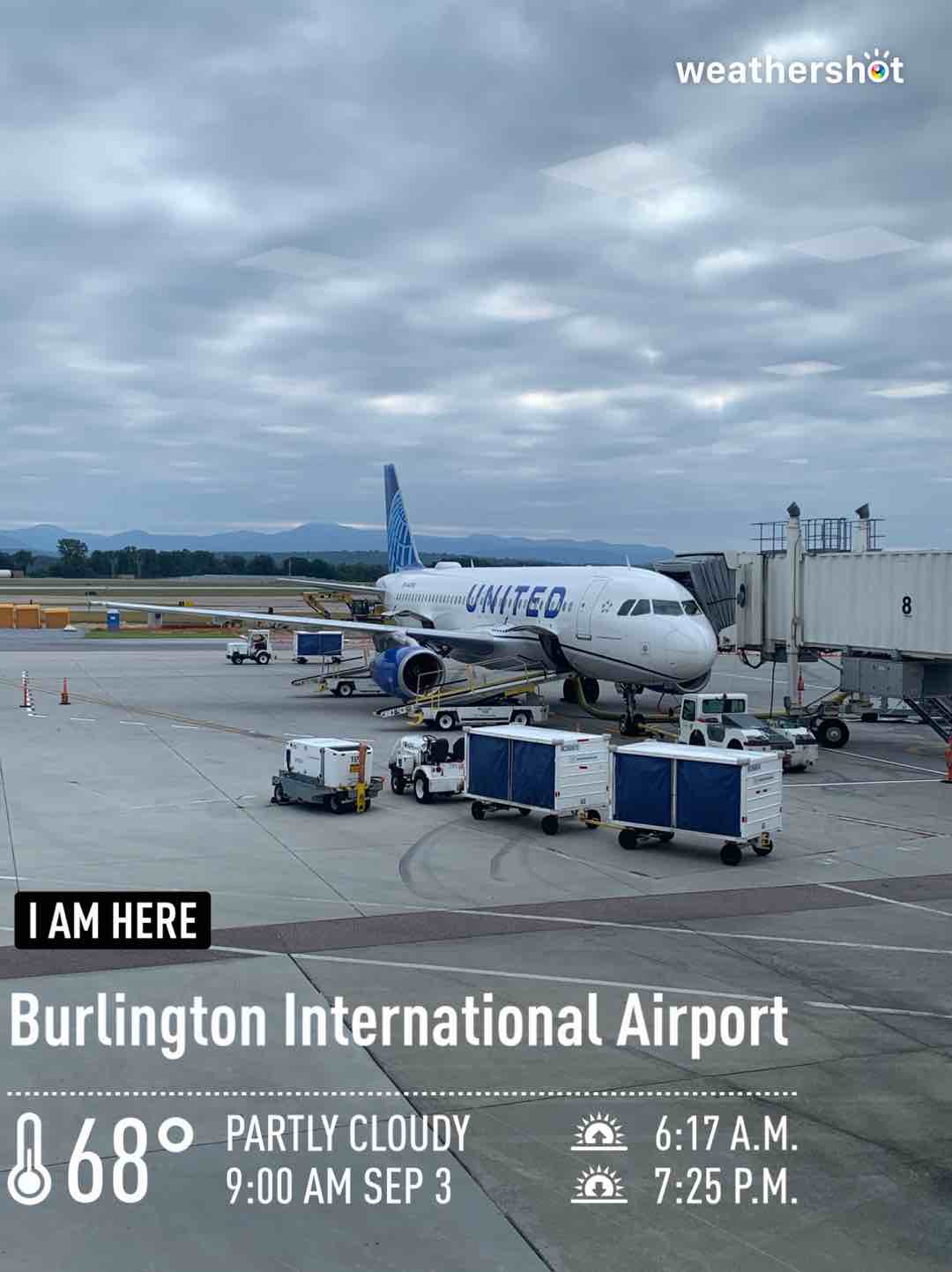 Weather in South Burlington, 68°F — September 3, 2023 (community photo)