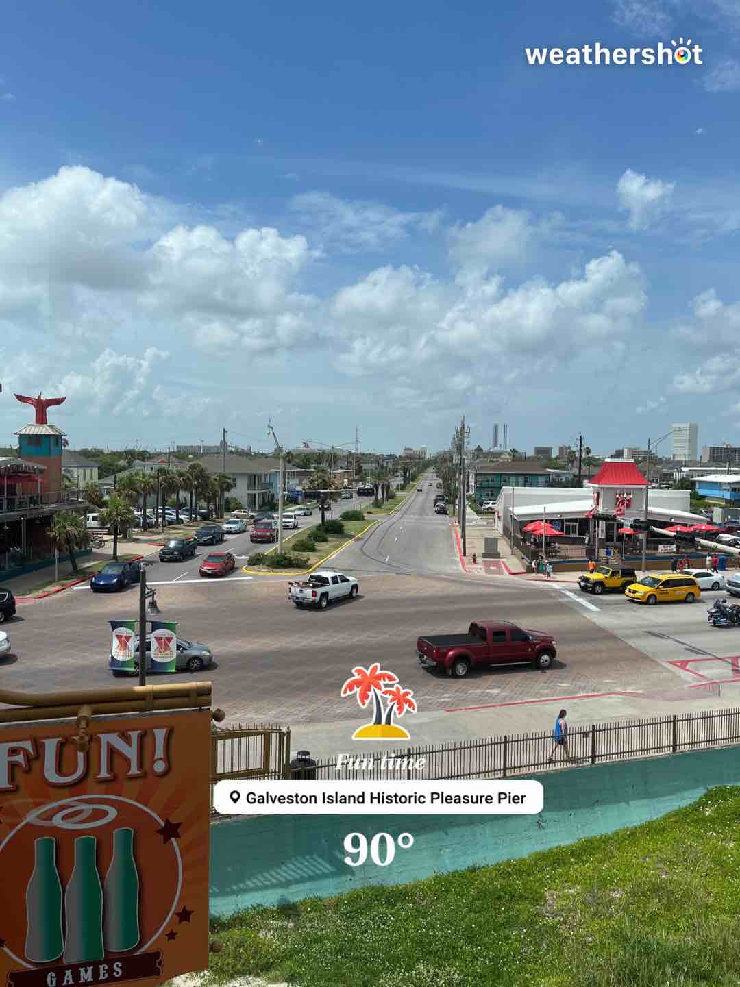 Weather in Galveston, 90°F — July 30, 2022 (community photo)