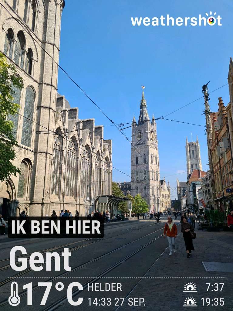 Sunny weather in Gent, 17°C — September 27, 2025 (community photo)