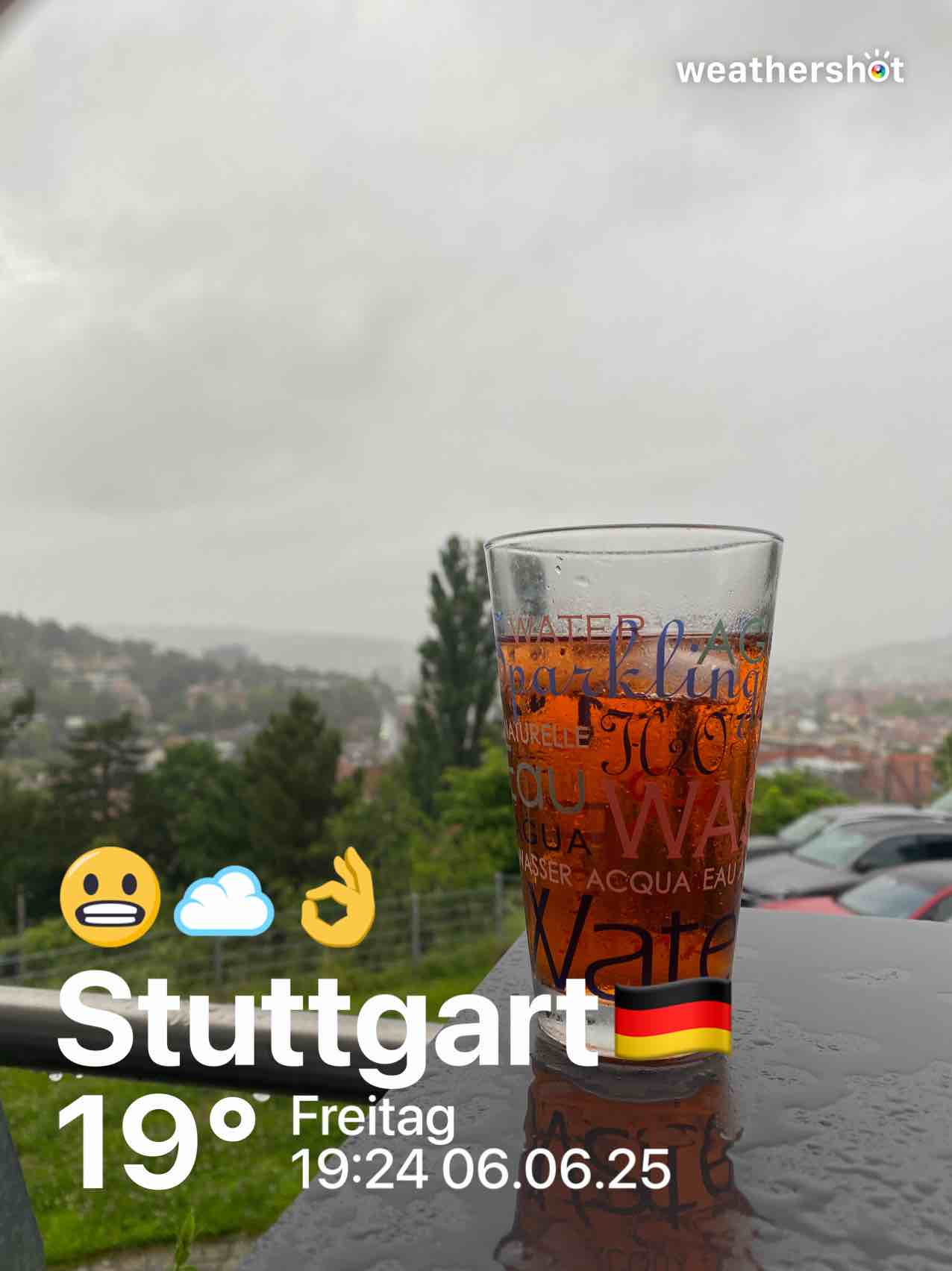 Cloudy weather in Stuttgart, 19°C — June 6, 2025 (community photo)