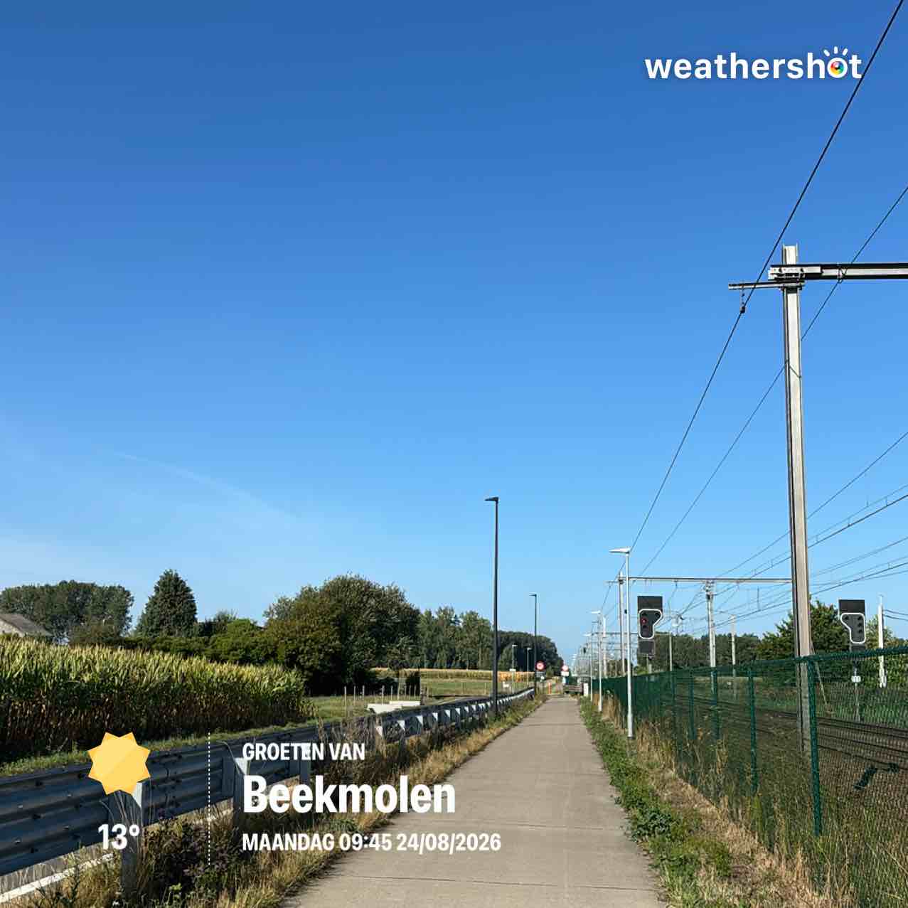 Clear weather in Beveren-Kruibeke-Zwijndrecht, 13°C — August 24, 2026 (community photo)