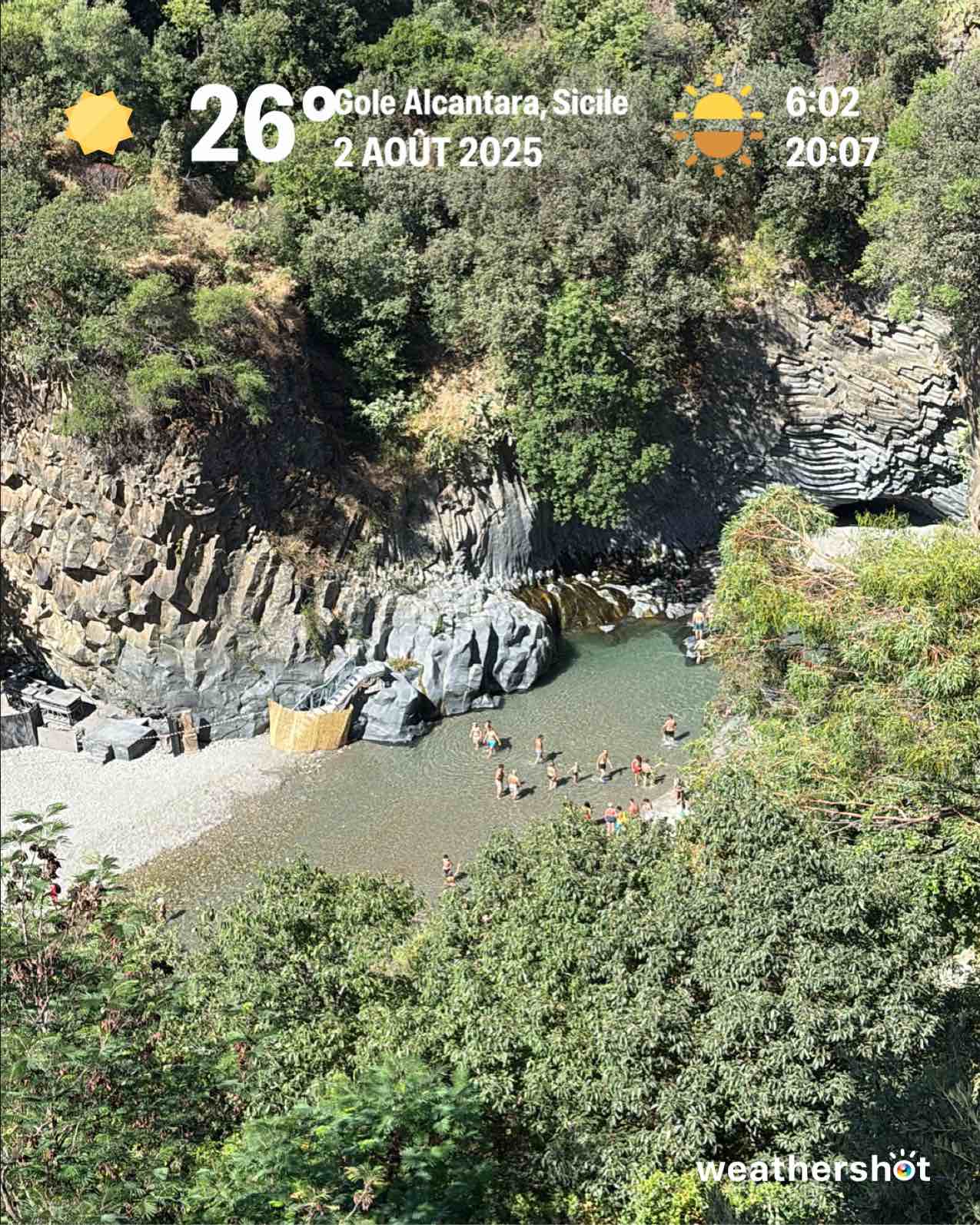 Clear weather in Città metropolitana di Messina, 26°C — August 2, 2025 (community photo)