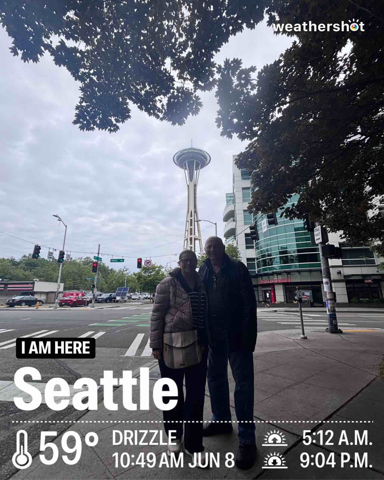 Rainy weather in Seattle, 59°F — June 8, 2026 (community photo)