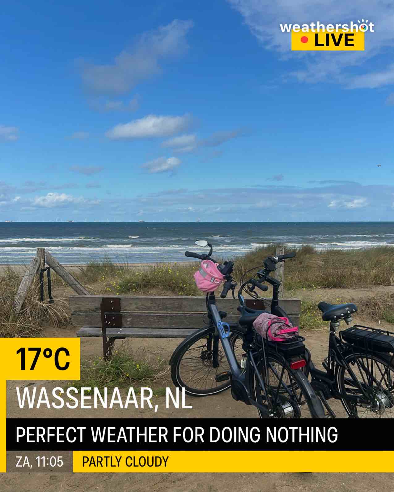 Partly cloudy weather in Wassenaar, 17°C — August 22, 2026 (community photo)