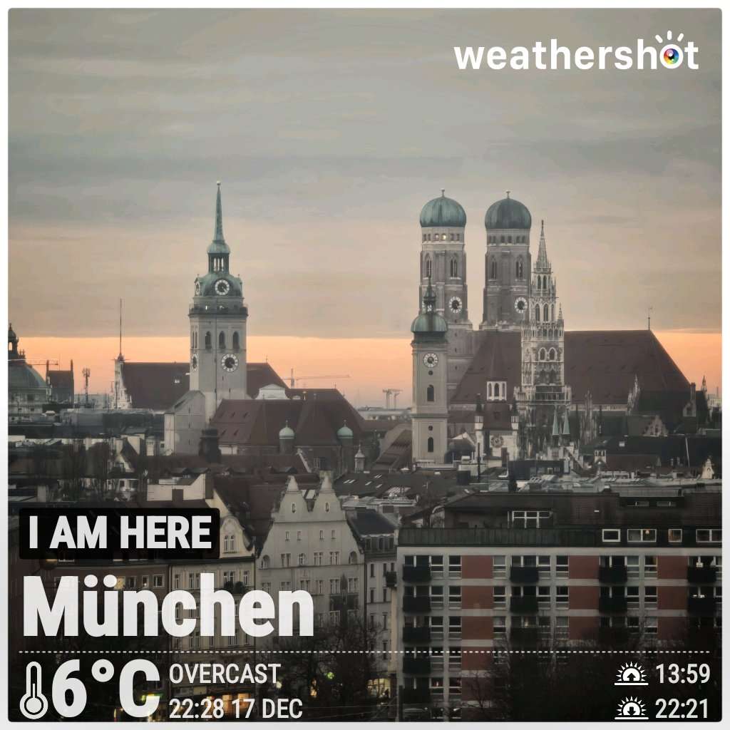 Cloudy night weather in München, 6°C — December 17, 2025 (community photo)