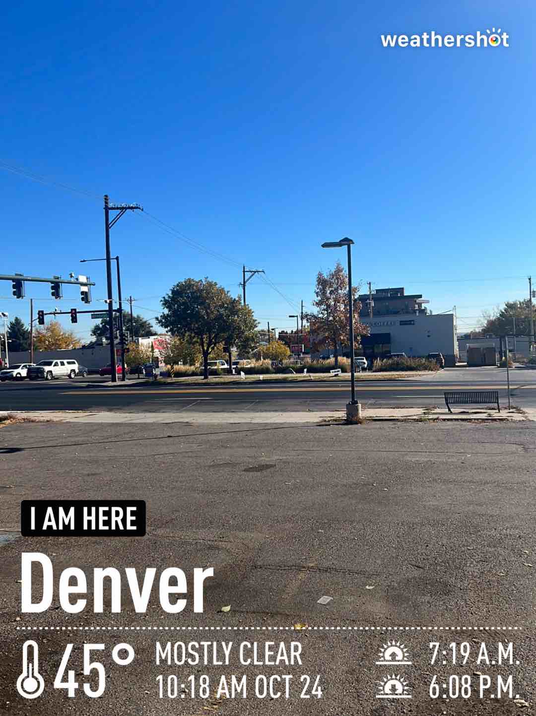 Weather in Denver, 45°F — October 24, 2022 (community photo)
