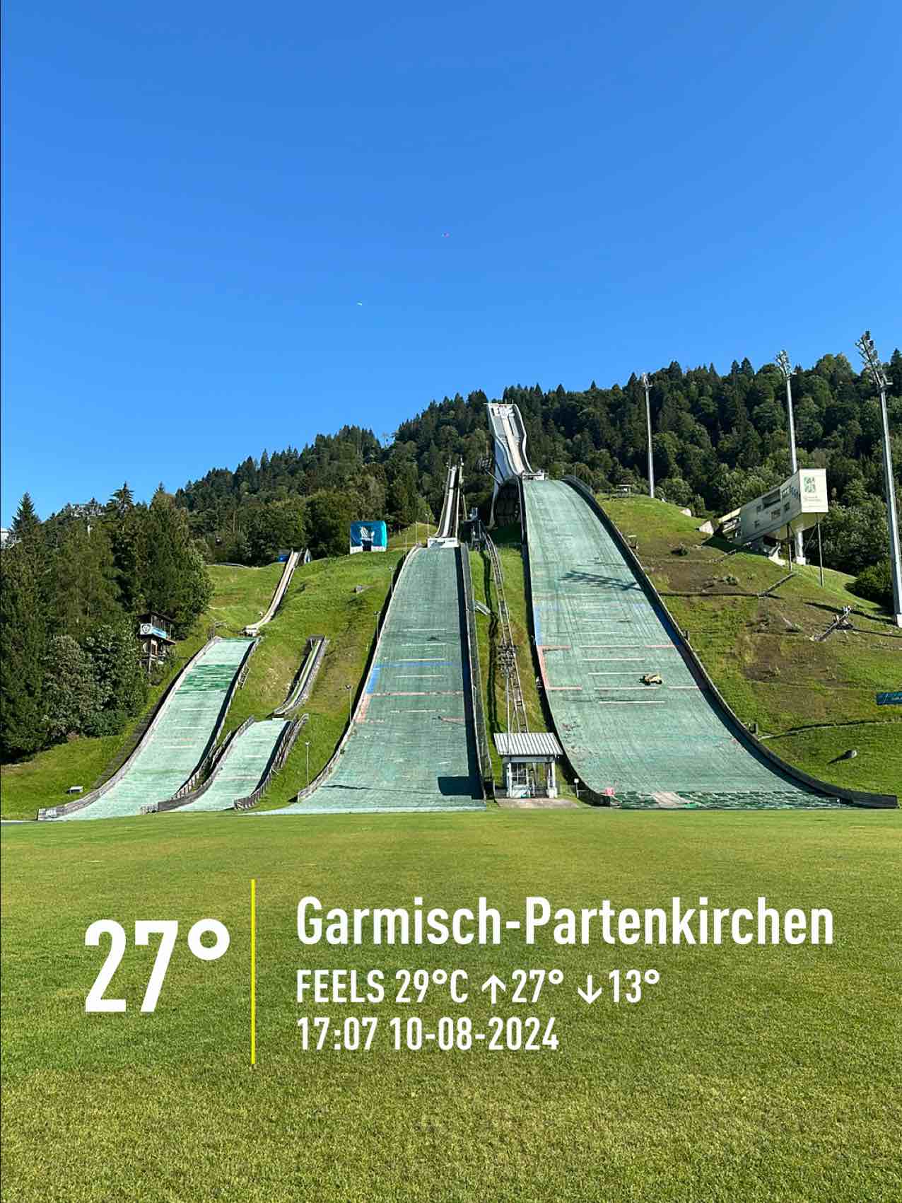 Weather in Garmisch-Partenkirchen, 27°C — August 10, 2024 (community photo)