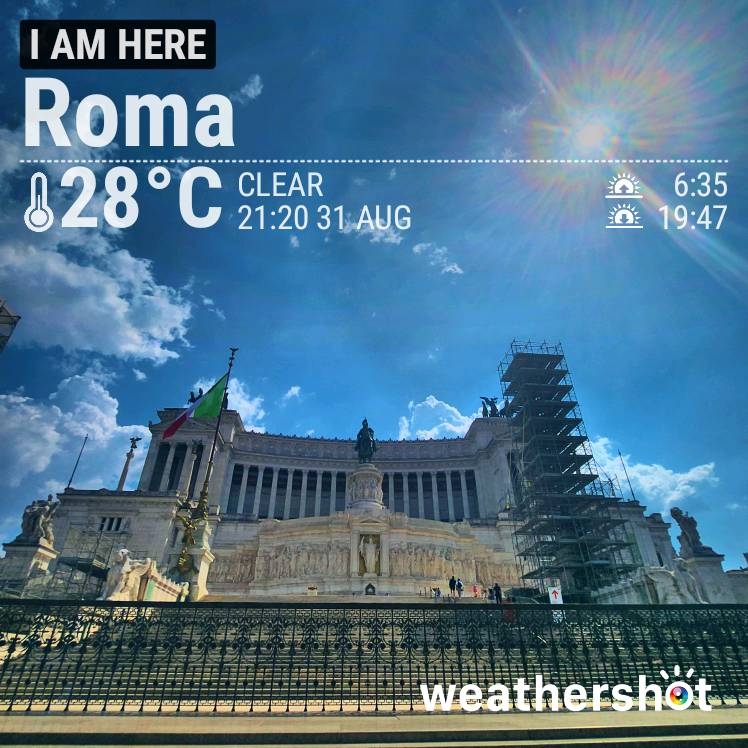 Clear night weather in Roma, 28°C — September 1, 2024 (community photo)