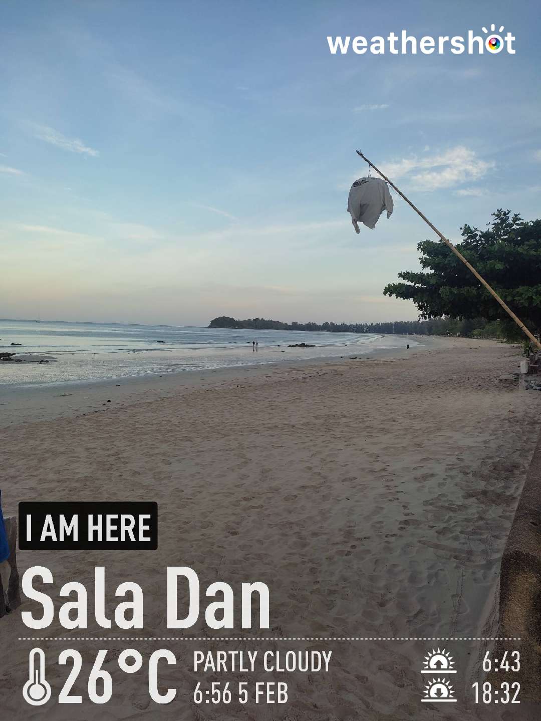Partly cloudy weather in Tambon Sala Dan, 26°C — February 5, 2023 (community photo)
