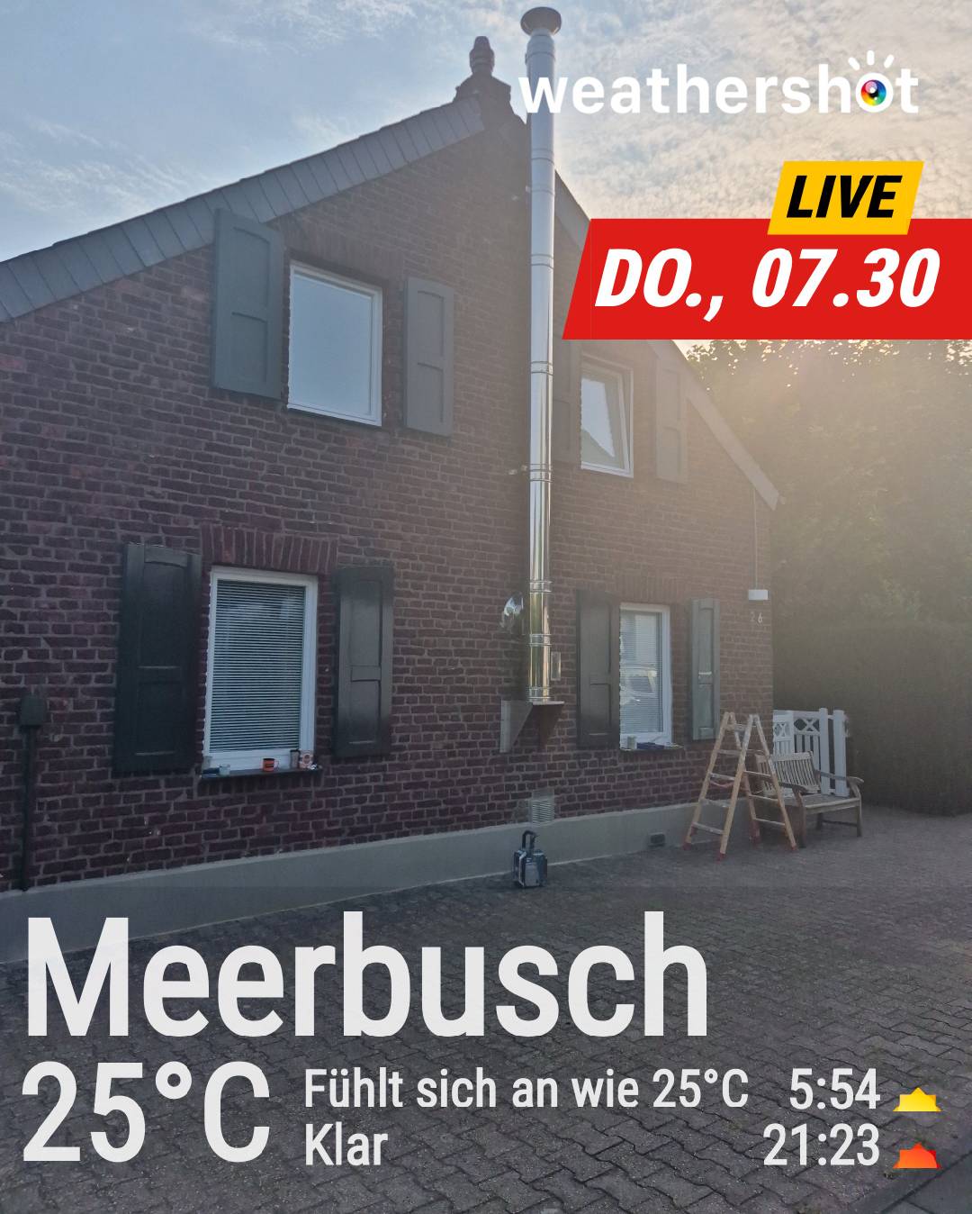 Wetter in Meerbusch: sonnig, 25°C – 30. Juli 2026 (Community-Foto)