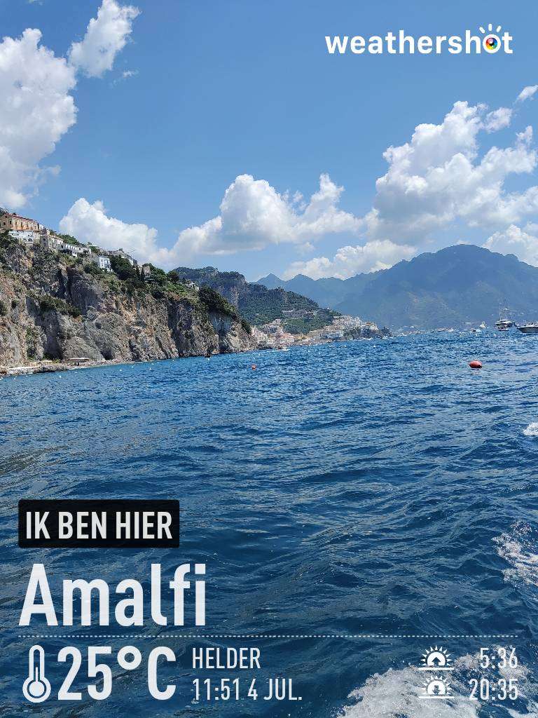 Sunny weather in Amalfi, 25°C — July 4, 2024 (community photo)