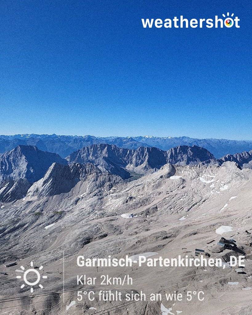 Sunny weather in Garmisch-Partenkirchen, 5°C — July 24, 2026 (community photo)
