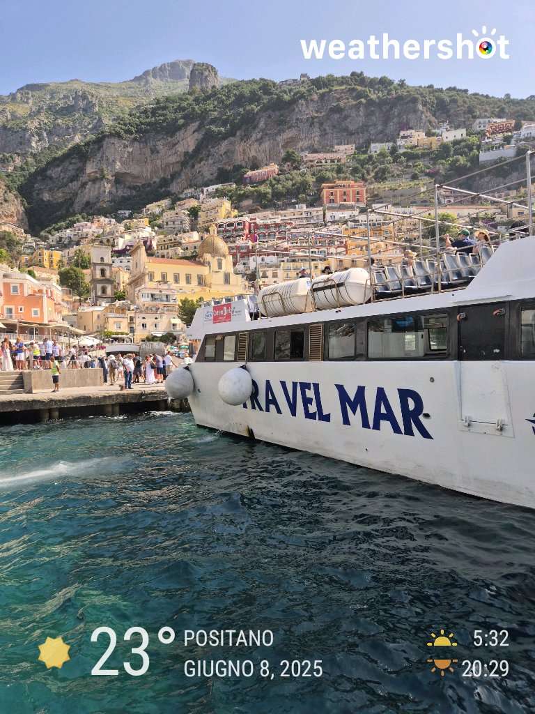 Sunny weather near Positano, 23°C — June 8, 2025 (community photo)