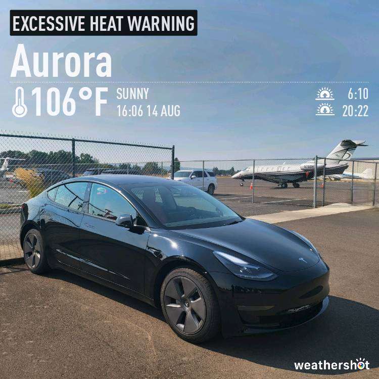 Sunny weather in Lake Oswego, 104°F — August 14, 2023 (community photo)