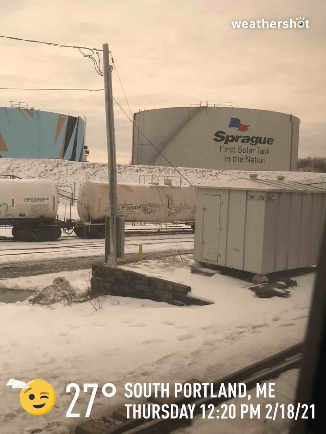 Cloudy weather in Portland, 28°F — February 18, 2021 (community photo)