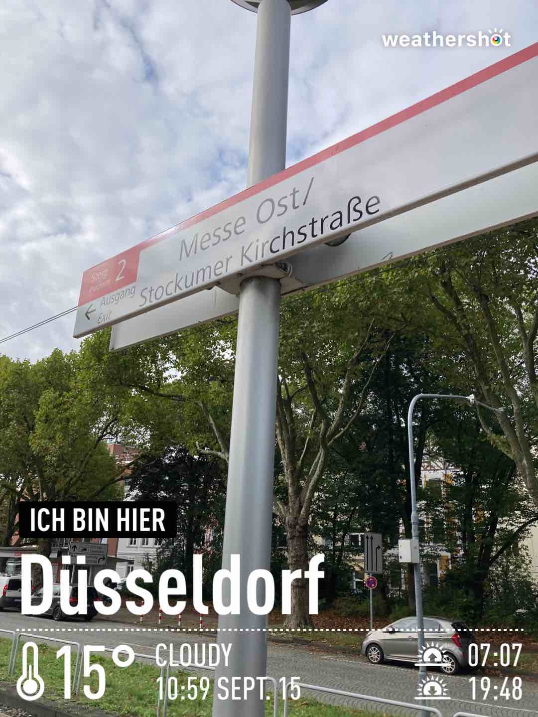 Wetter in Düsseldorf: bewölkt, 15°C – 15. September 2022 (Community-Foto)