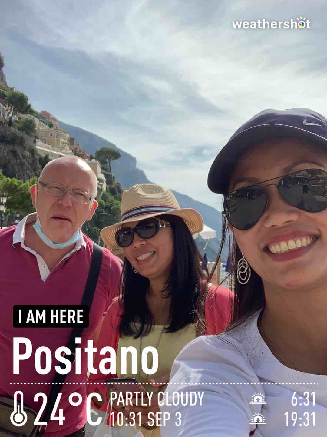 Weather in Positano, 24°C — September 3, 2021 (community photo)