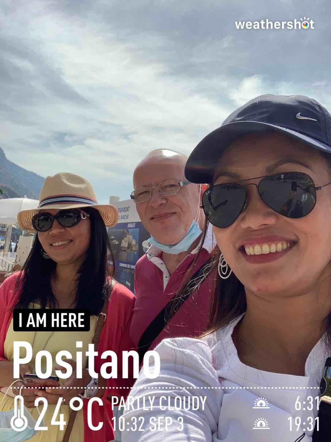Weather in Positano, 24°C — September 3, 2021 (community photo)