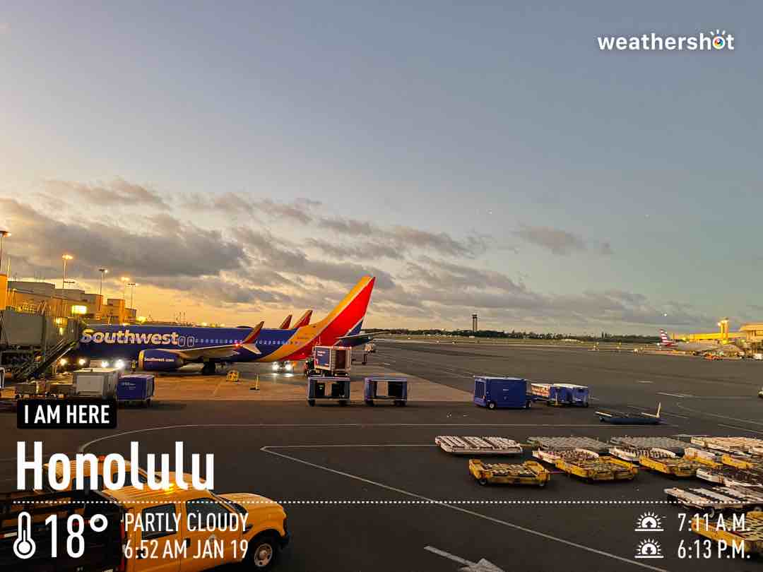 Weather in Honolulu, 64°F — January 19, 2024 (community photo)