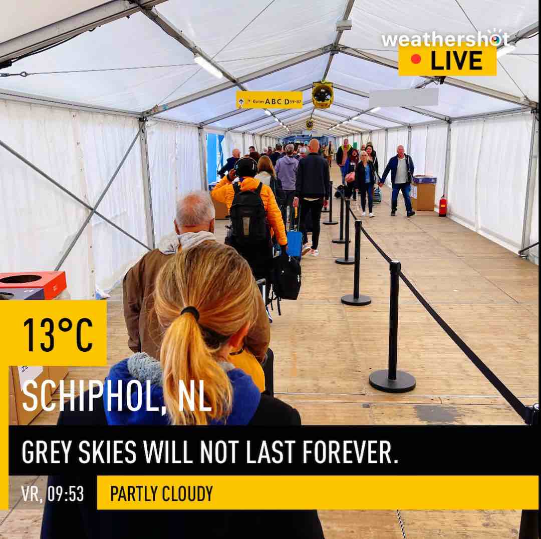 Cloudy weather in Schiphol, 13°C — September 23, 2022 (community photo)