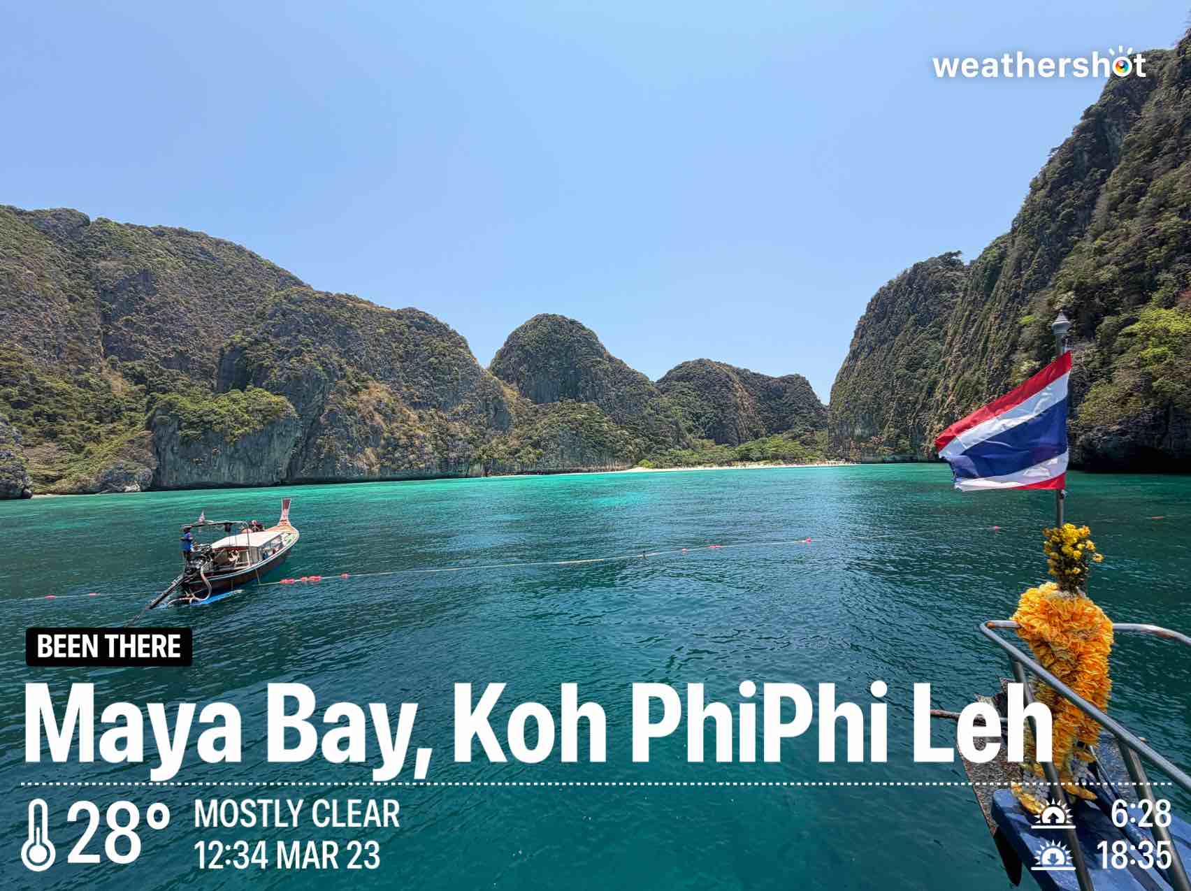 Weather near Koh Phi Phi, 28°C — March 23, 2026 (community photo)