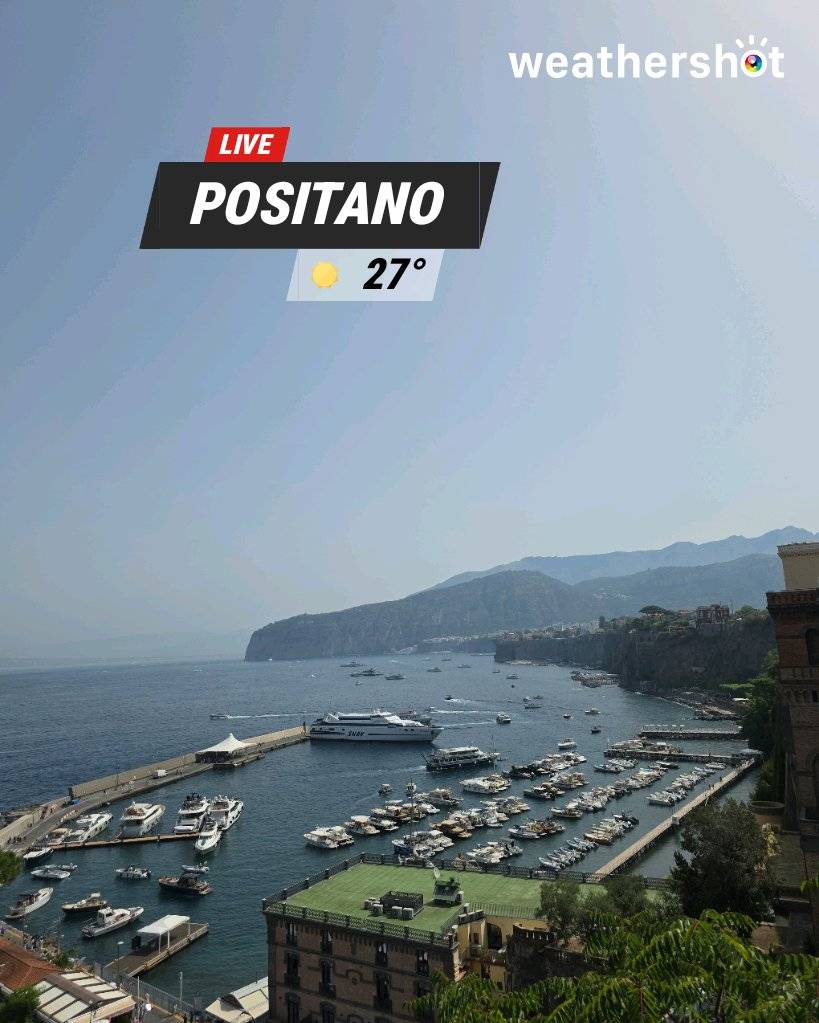 Sunny weather in Positano, 27°C — July 19, 2026 (community photo)