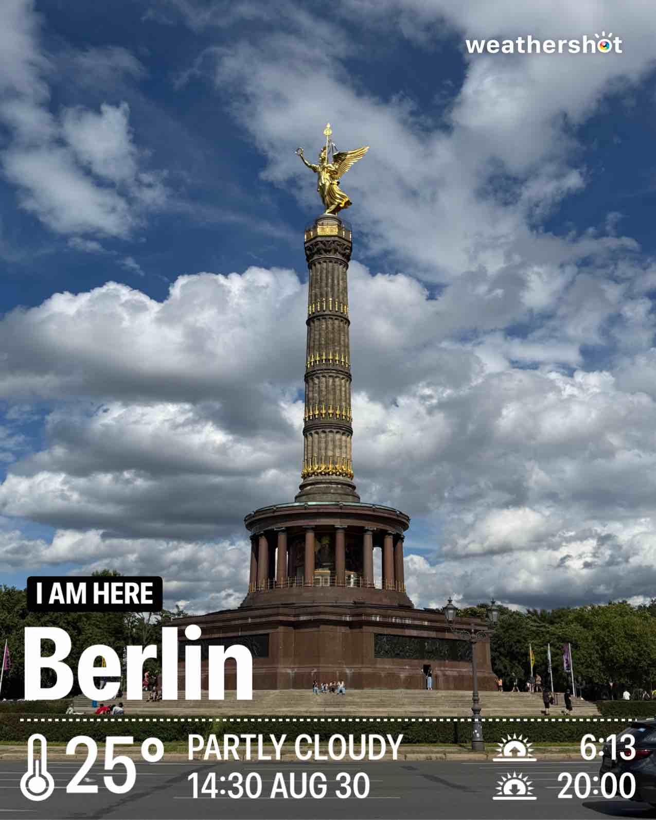 Weather near Berlin, 25°C — August 30, 2026 (community photo)