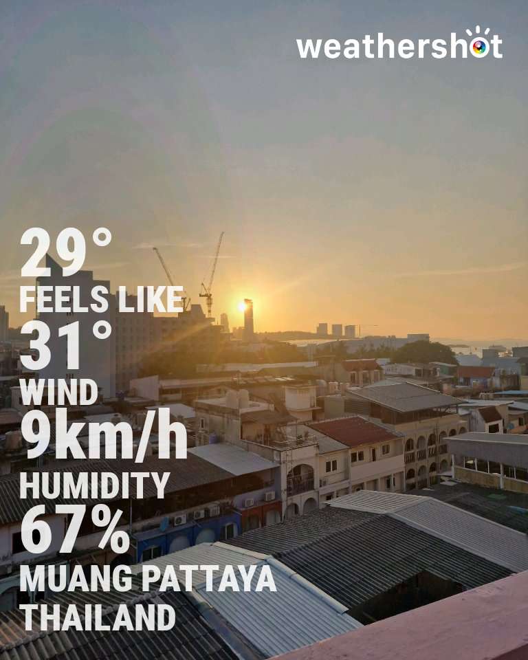 Clear night weather in Muang Pattaya, 29°C — January 25, 2026 (community photo)