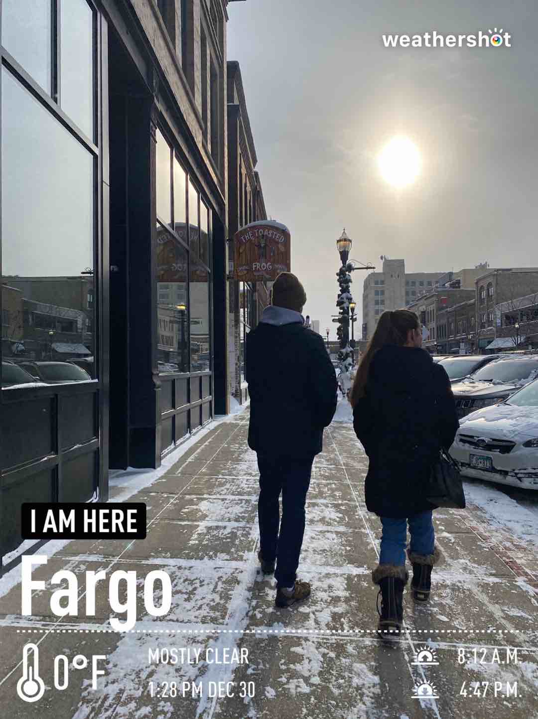 Clear weather in Fargo, 0°F — December 30, 2021 (community photo)