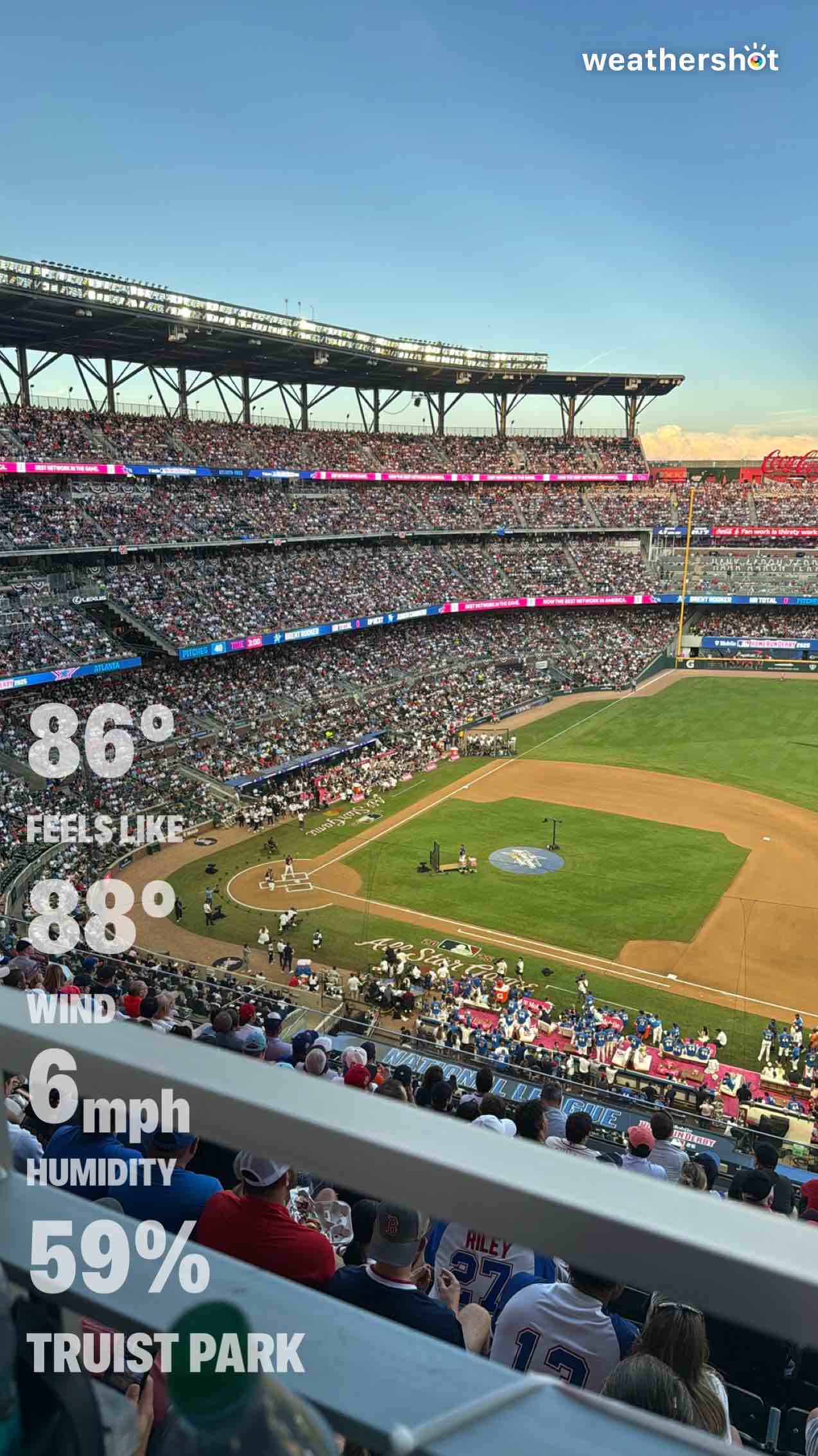 Weather in Atlanta, 86°F — July 14, 2025 (community photo)