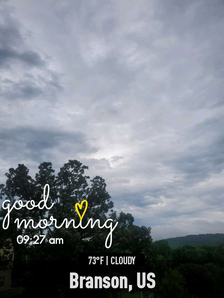 Cloudy weather in Branson, 73°F — August 9, 2022 (community photo)
