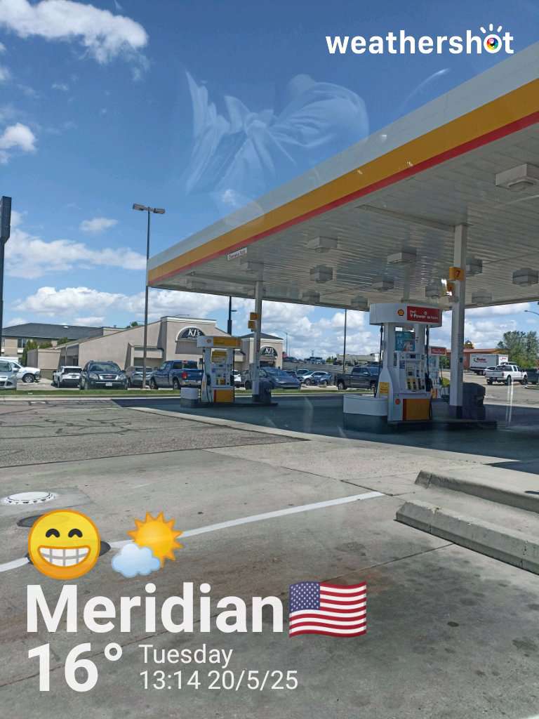 Partly cloudy weather in Meridian, 61°F — May 20, 2025 (community photo)