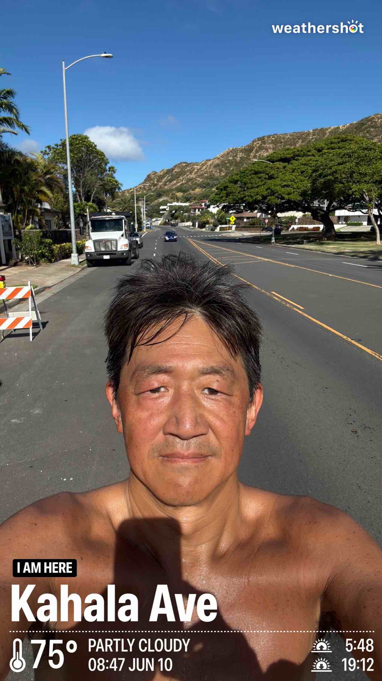 Weather in Honolulu, 75°F — June 10, 2026 (community photo)
