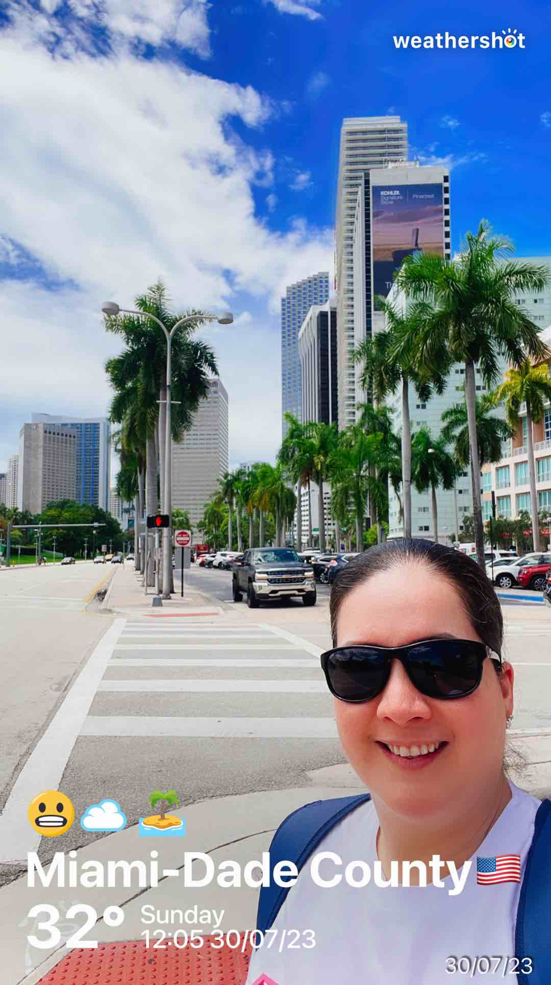 Cloudy weather in Miami, 90°F — October 4, 2023 (community photo)