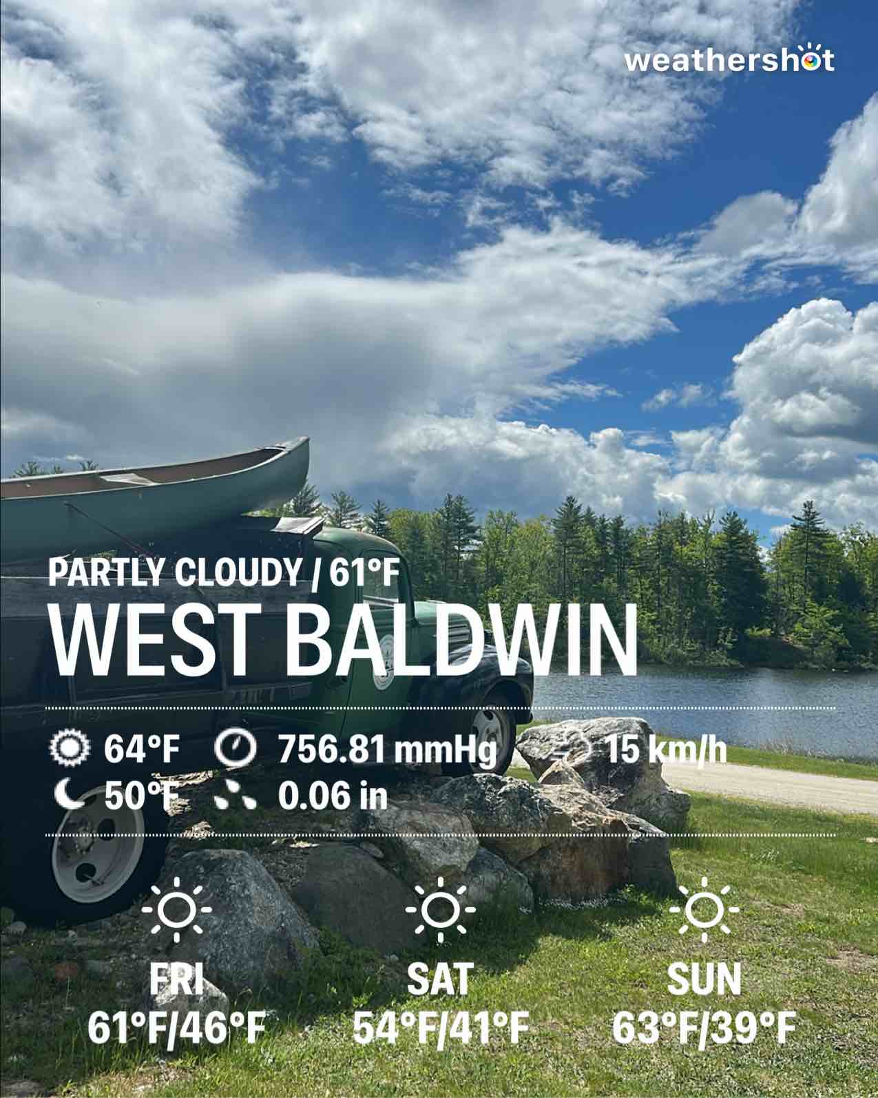 Rainy weather in Baldwin, 63°F — May 28, 2026 (community photo)