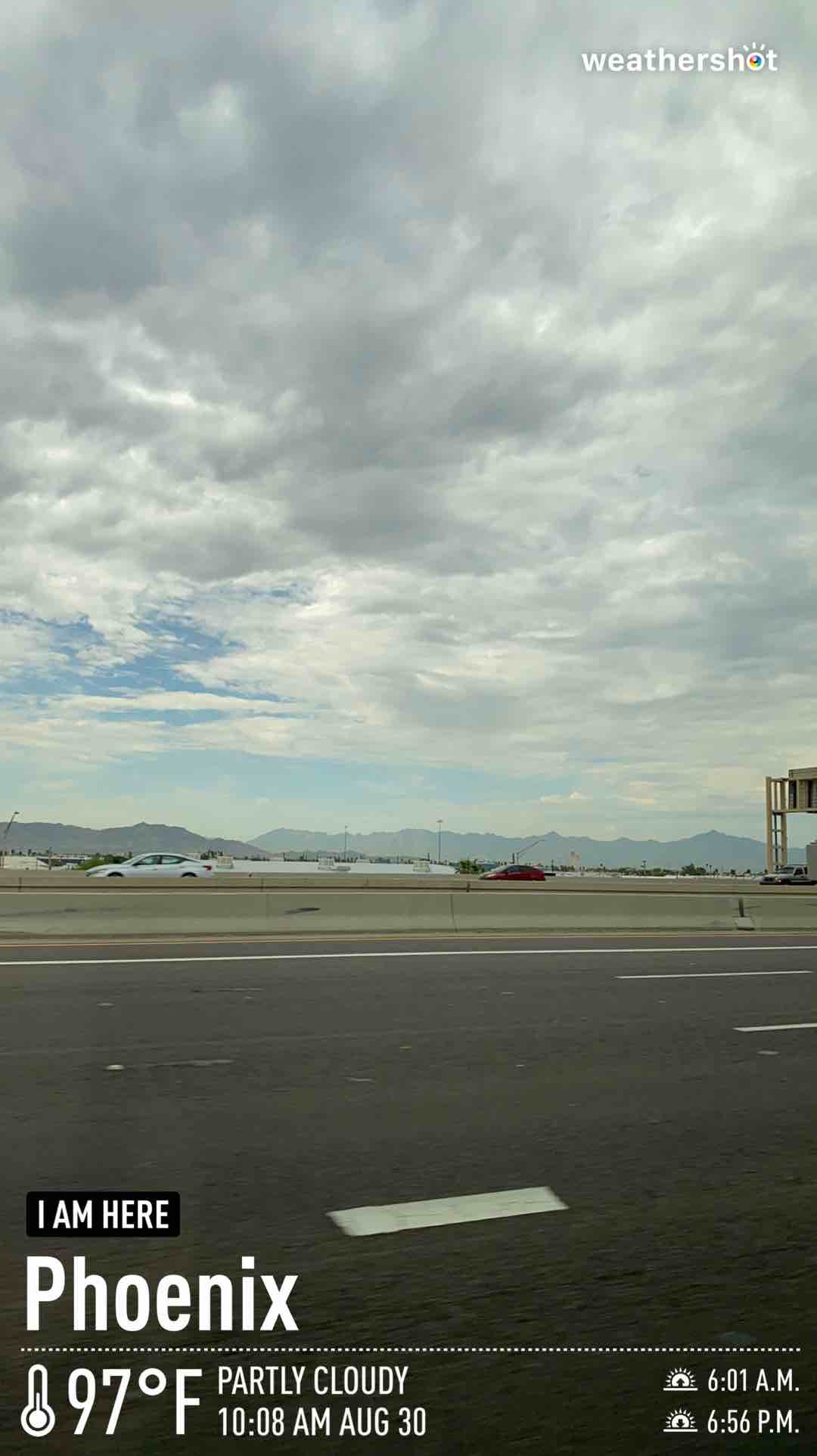 Weather in Phoenix, 97°F — August 30, 2021 (community photo)